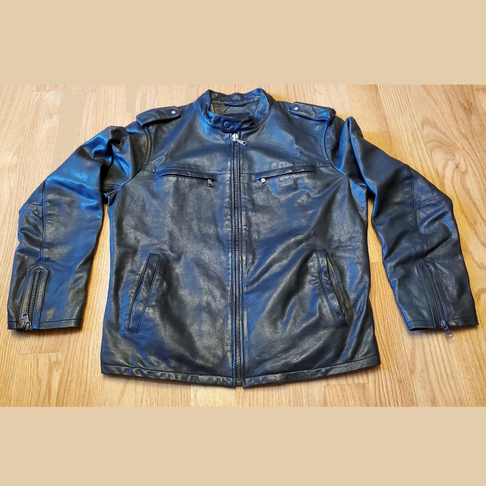 Banana Republic Cafe Racer Moto Leather Ja…